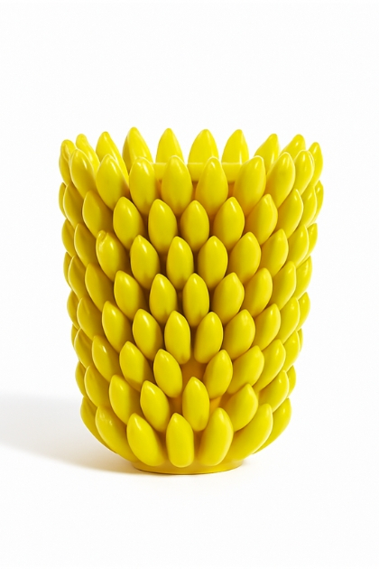 Coprivaso Zita in ceramica Giallo