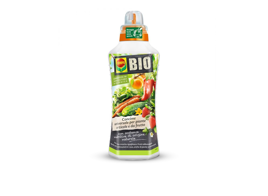 Concime bio liquido Compo per orto e alberti da frutta